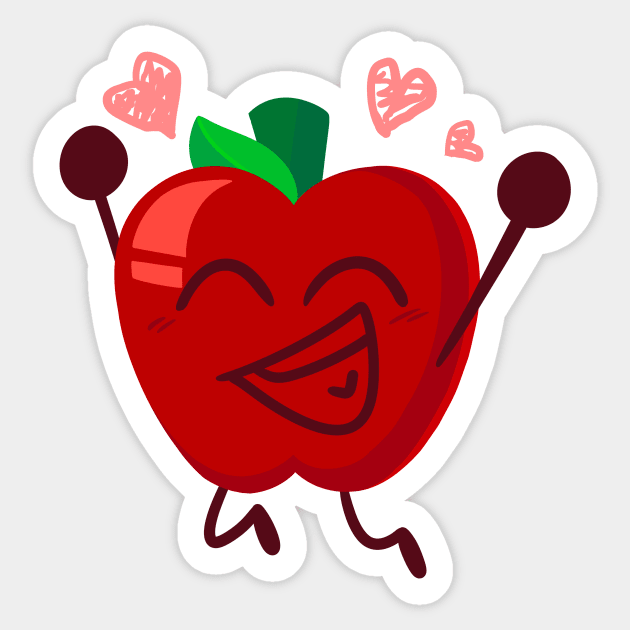 Apple (Inanimate Insanity) Sticker by PuppyRelp